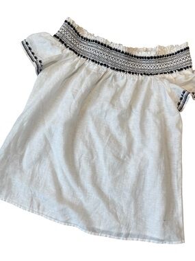 ✨☀️Ann Taylor Women’s Embroidered Boho Festival Off Shoulder Top | M